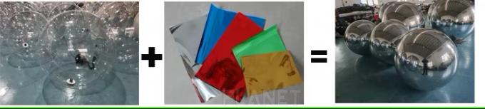 Γίγαντα ιριδιστική κρεμαστή σφαίρα πλωτή διαφήμιση καθρέφτης μπάλα PVC φουσκωτό καθρέφτη μπαλόνι 5