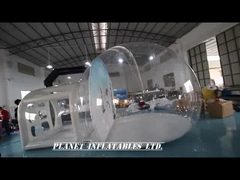 Φουσκωτή χιονόμπαλα 4μ με φουσκωτή σκηνή φυσαλίδας με φόντο διάβασης