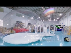 Διαφανής φουσκωτή σκηνή φούσκα με σήραγγα 2m 0.8mm διαφανές PVC