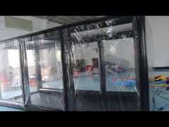 Αεροστεγνή συγκόλληση μαύρη φουσκωτή σκηνή γκαράζ για αποθήκευση αυτοκινήτων